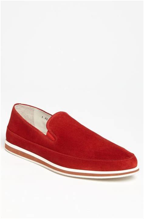 prada red loafer|prada suede loafer.